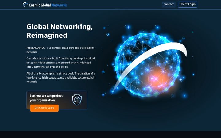 Screenshot of cosmic.global