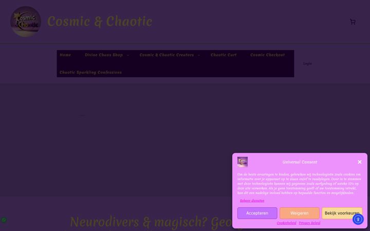 Snímek obrazovky cosmicandchaotic.nl
