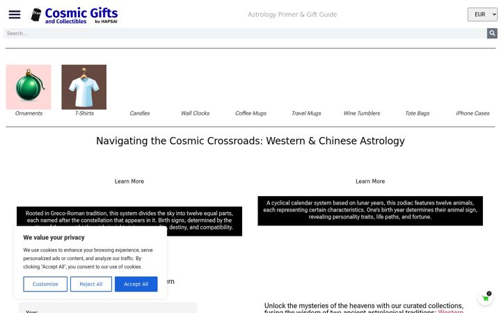 Screenshot di cosmicgifts.net