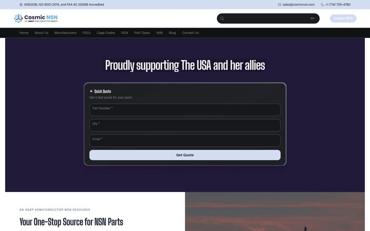 Screenshot of cosmicnsn.com