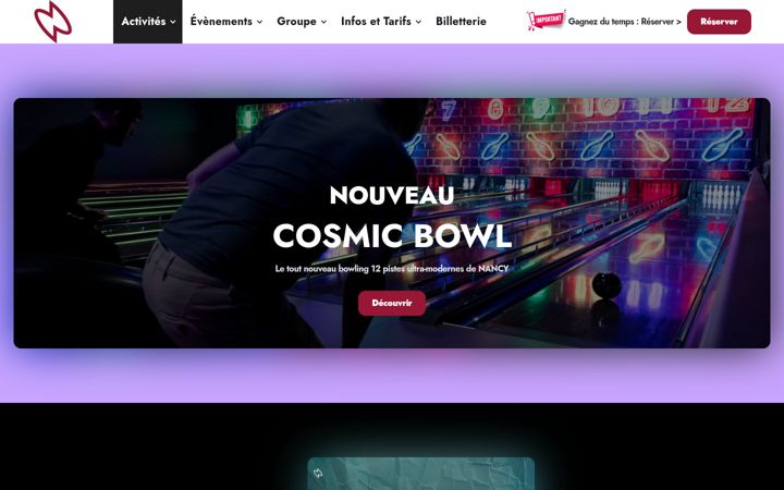 Zrzut ekranu cosmicpark54.fr