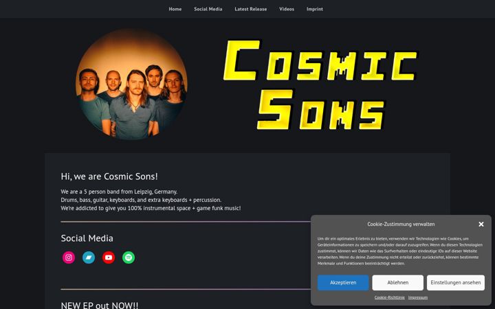 Screenshot of cosmicsons.de