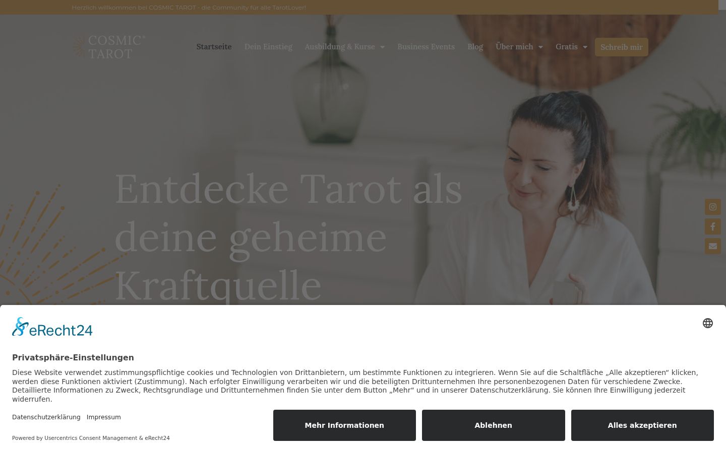 Screenshot tal-banner tal-kunsens muri qabel kwalunkwe interazzjoni
