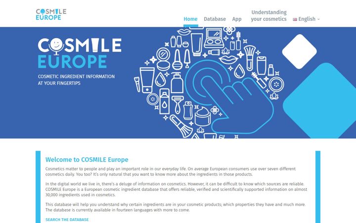 Ekrano kopija cosmileeurope.eu