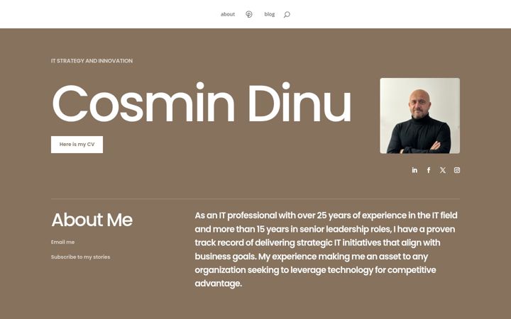 Screenshot of cosmindinu.ro