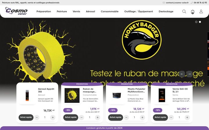 Screenshot of cosmo-color.fr
