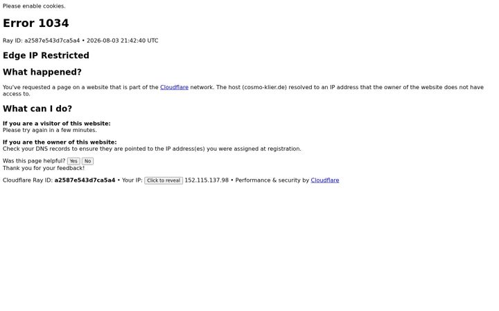 Screenshot of cosmo-klier.de