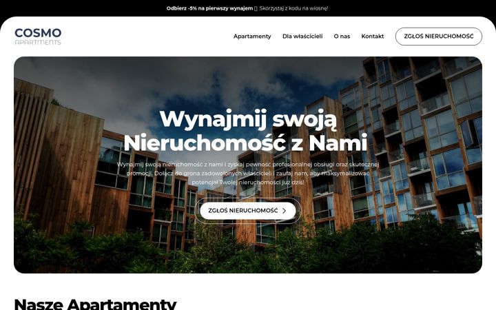 Screenshot of cosmoapartments.pl