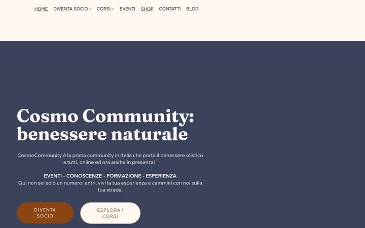 Screenshot του cosmocommunity.it