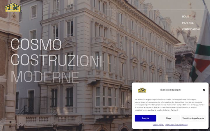 Screenshot of cosmocostruzionimoderne.it