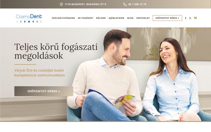Ekrano kopija cosmodent.hu