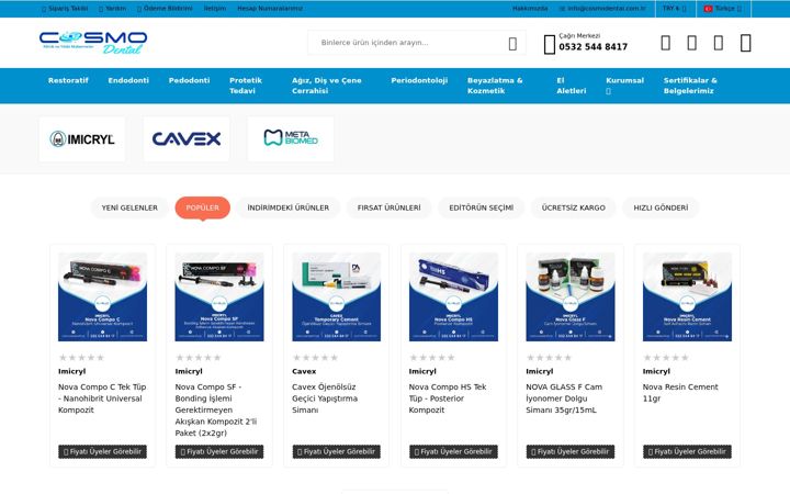 Screenshot von cosmodental.com.tr