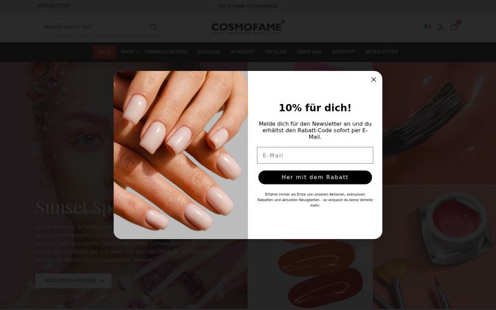 Screenshot of cosmofame.ch