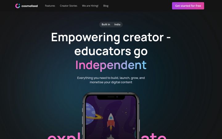 Screenshot of cosmofeed.com