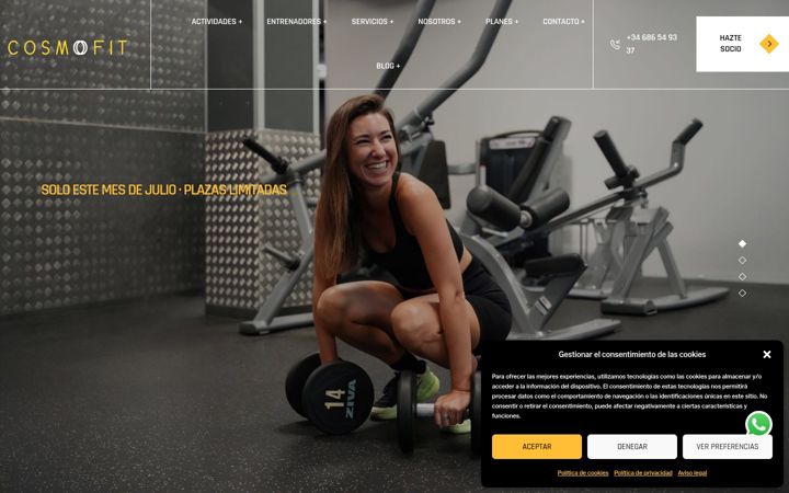 Screenshot of cosmofit.es