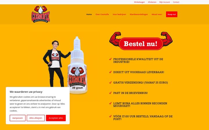 Snímek obrazovky cosmofix.nl