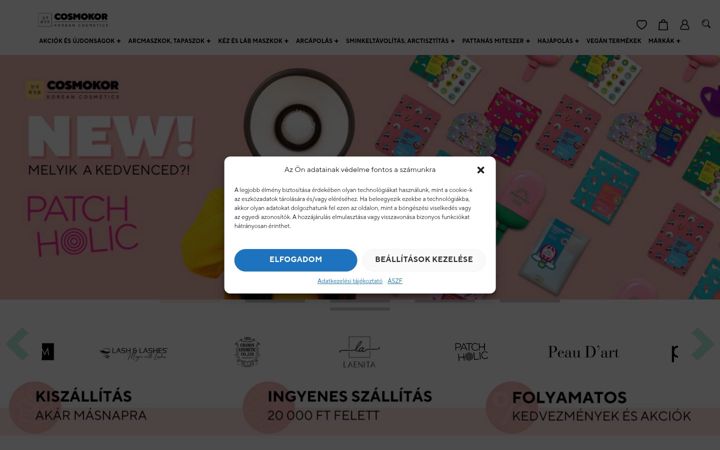 Ekrano kopija cosmokor.hu