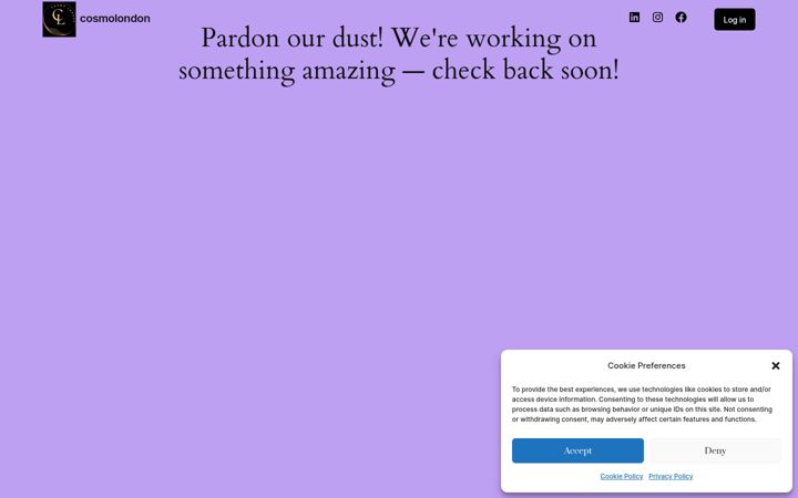 Screenshot of cosmolondon.co.uk