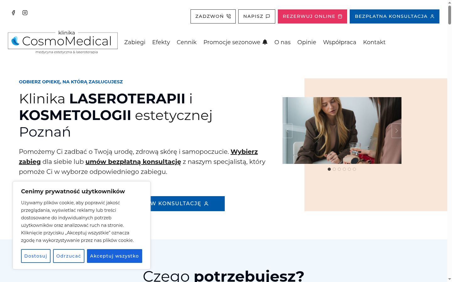 Screenshot del banner di consenso mostrato prima di qualsiasi interazione