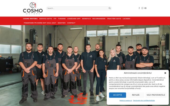 Screenshot of cosmomotors.ro