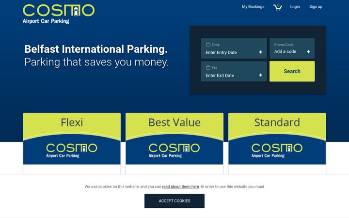 Screenshot of cosmoparking.com