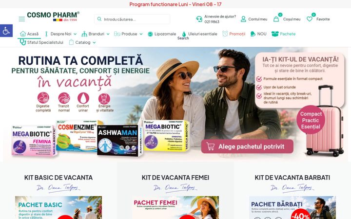 Екранна снимка на cosmopharm.eu