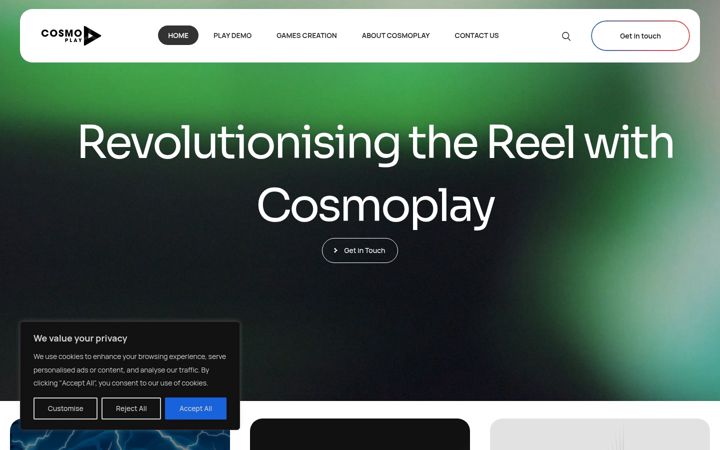 Screenshot of cosmoplay.net