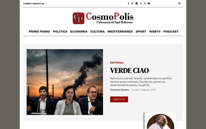 Screenshot of cosmopolismedia.it