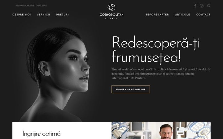 Screenshot of cosmopolitanclinic.ro