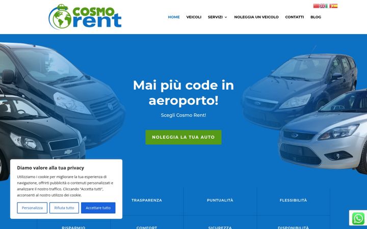 Screenshot of cosmorentbari.it