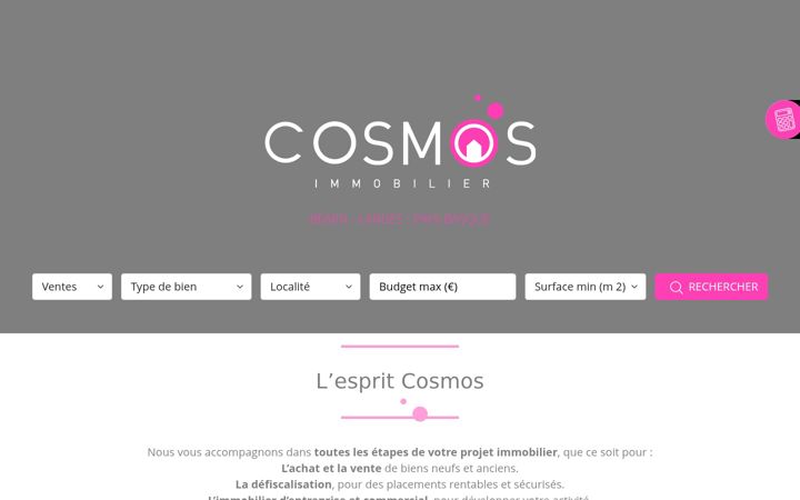 Screenshot of cosmos-immobilier.fr