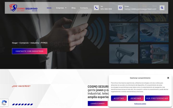 Screenshot of cosmoseguridad.com