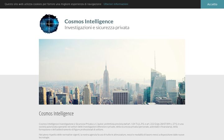 Screenshot of cosmosintelligence.it