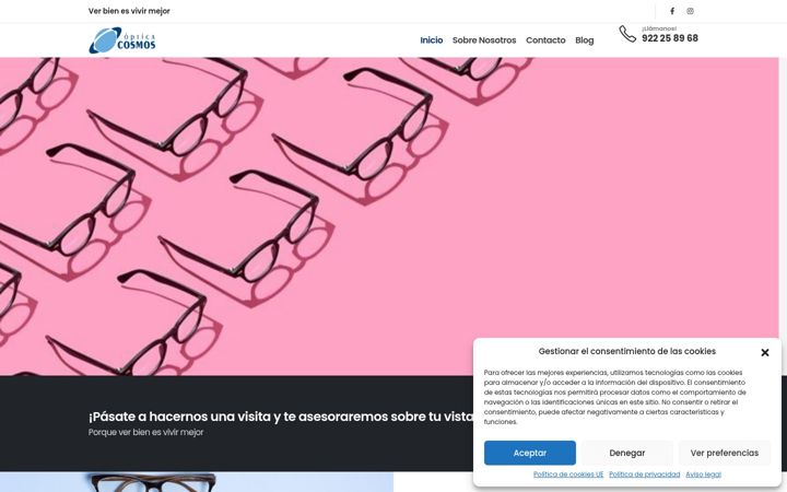 Screenshot of cosmosoptica.com