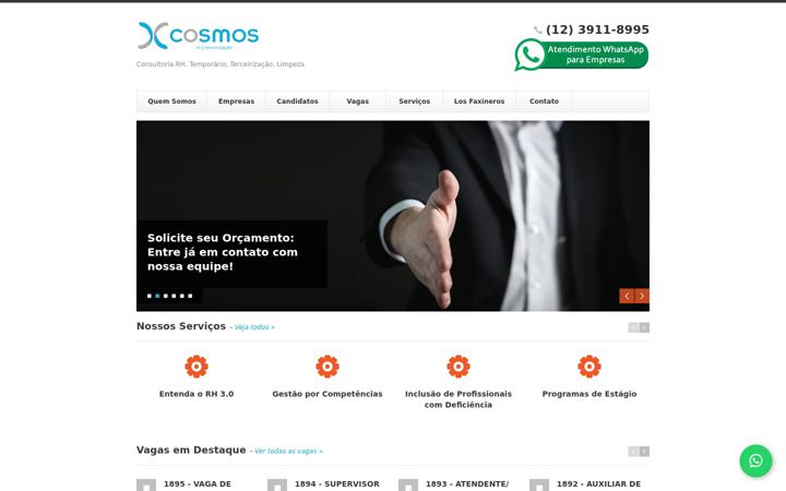 Screenshot of cosmosrh.com.br