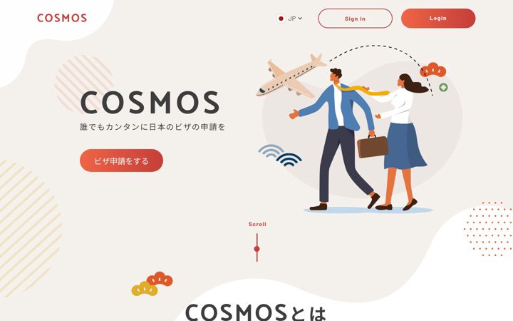 Ekrano kopija cosmosvisa.jp