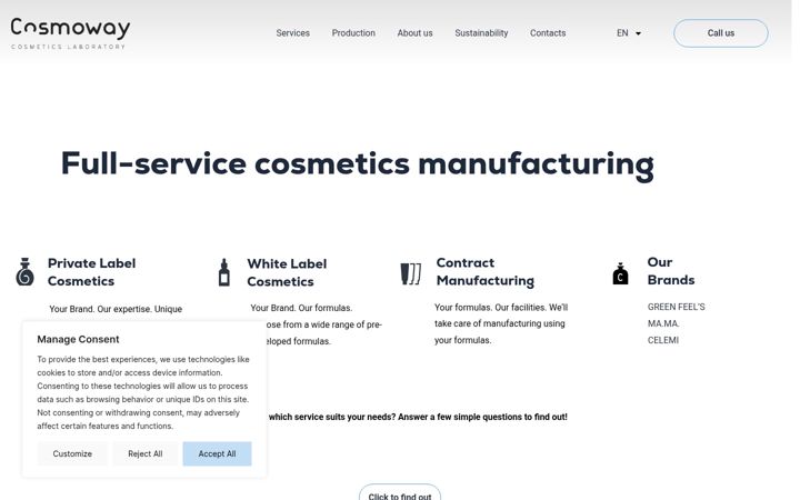 Screenshot of cosmoway.com