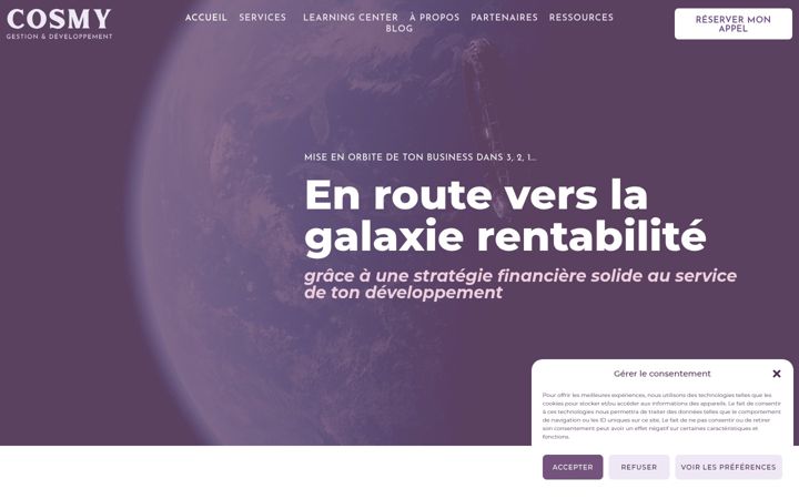 Screenshot of cosmy-gestion.fr
