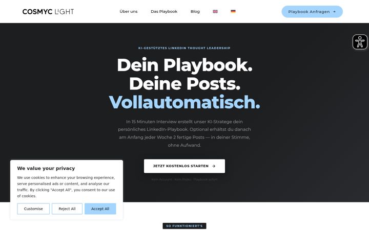Screenshot of cosmyclight.de