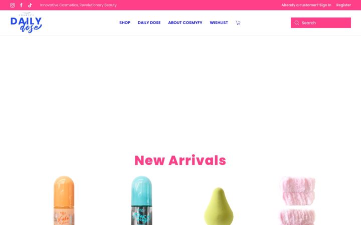 Screenshot of cosmyfyusa.com