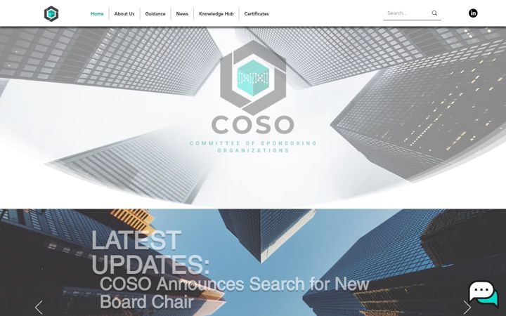 Screenshot of coso.org