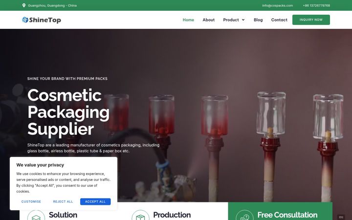 Screenshot of cospacks.com