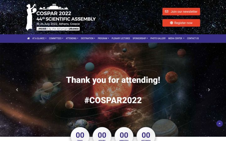 Screenshot of cosparathens2022.org