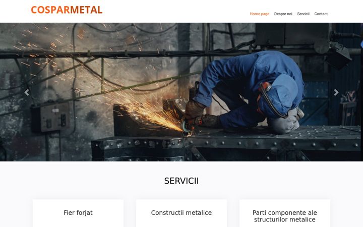 Screenshot of cosparmetal.ro