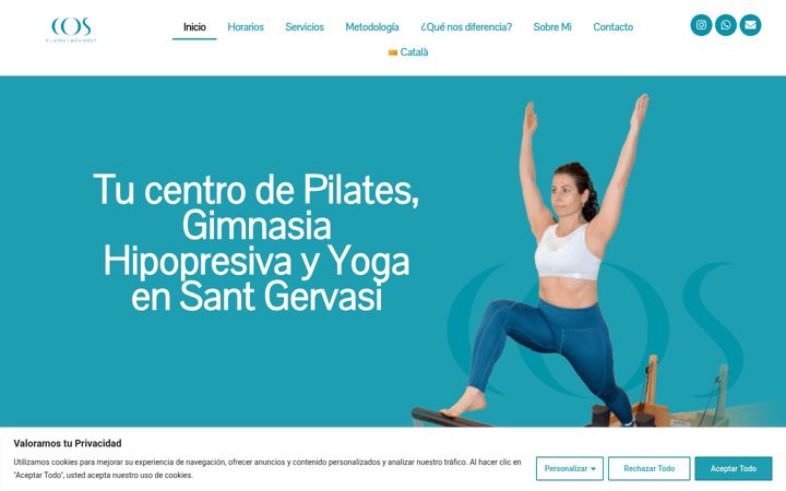 Screenshot of cospilatesimoviment.com