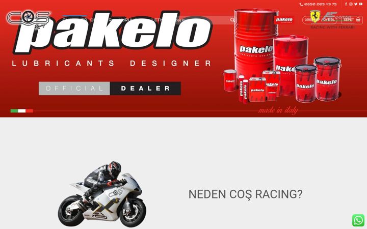 Skärmbild av cosracing.com.tr
