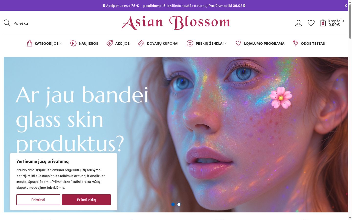 Screenshot del banner di consenso mostrato prima di qualsiasi interazione