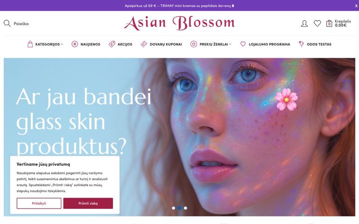 Skærmbillede af cosrx.lt