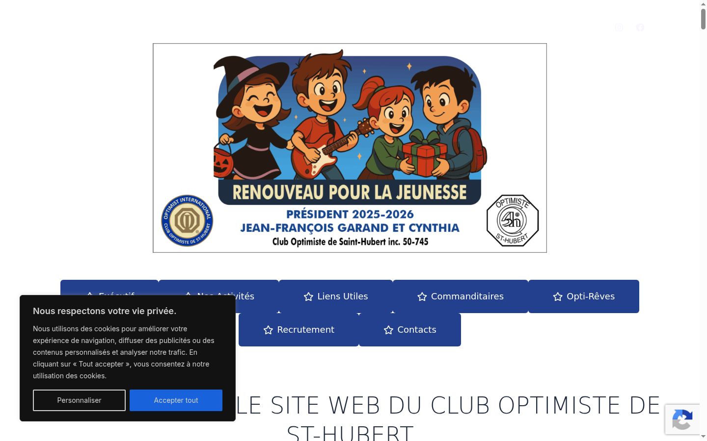 Screenshot tal-banner tal-kunsens muri qabel kwalunkwe interazzjoni