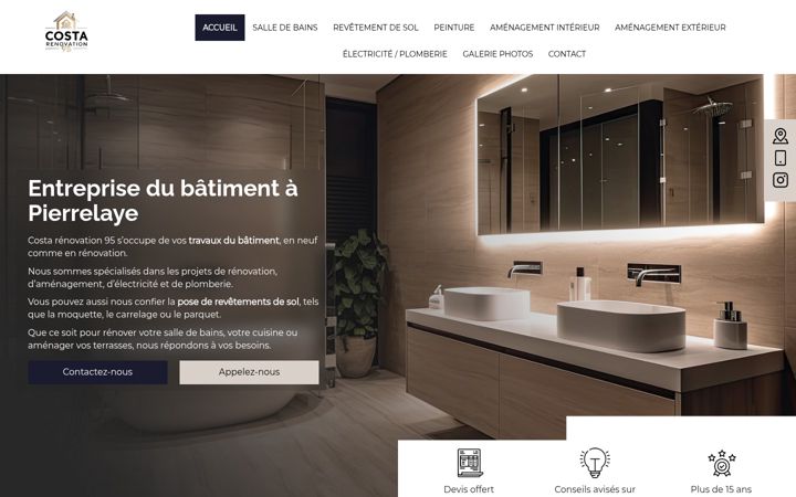 Screenshot of costa-entreprise.fr